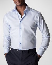 Eton - Textured Solid Slim-fit Dress Shirt - Lyst