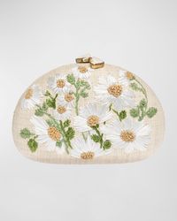 Rafe New York - Berna Daisies Embroidered Clutch Bag - Lyst