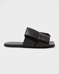 Bottega Veneta - Patch Mule Woven Leather Flat Sandals - Lyst