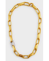 Gurhan - Hoopla Short Necklace With Single Pave Link - Lyst