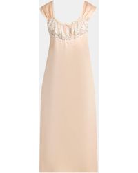 Chloé - Sleeveless Silk A-Line Midi Dress - Lyst