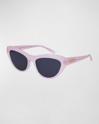 Ferragamo - Sleek Logo Acetate Cat-Eye Sunglasses - Lyst