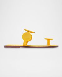 Bernardo - New Moon Circle Leather Flat Sandals - Lyst
