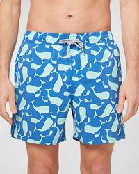 Tom & Teddy - Whale-Print Swim Shorts - Lyst