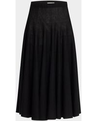 The Row - Jaliah Cotton-Linen Knit Midi Skirt - Lyst