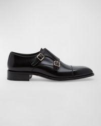 Tom Ford - Claydon Leather Double-Monk Strap Loafers - Lyst