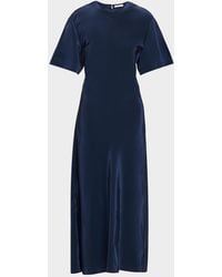 FFORME - Seren Liquid Taffeta Maxi T-Shirt Dress - Lyst