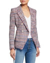 Veronica Beard Theron Multicolored Tweed Jacket - Multicolour
