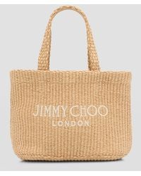 Jimmy Choo - Mini Logo London East-West Beach Tote Bag - Lyst