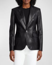 Ralph Lauren Collection - Parker Leather Single-Breasted Blazer Jacket - Lyst