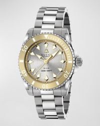 Gucci - Dive 18k Gold & Steel Bracelet Watch/40mm - Lyst