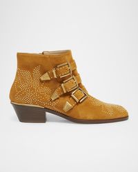 Chloé - Susan Suede Ankle Boots - Lyst