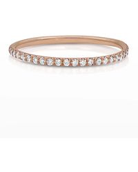 Dominique Cohen - 18k Rose Gold Diamond Delicate Stacking Ring, Size 7 - Lyst