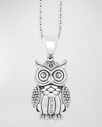 Lagos - Rare Wonders Owl Pendant Necklace - Lyst