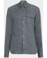 Kiton - Apos;S Linen Flap-Pocket Casual Button-Down Shirt - Lyst