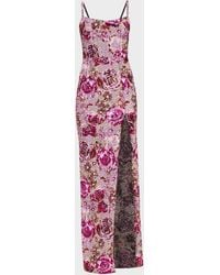 Bronx and Banco - Allegra Floral Sequin Maxi Dress - Lyst