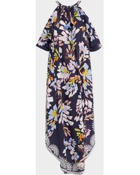 Figue - Naomi Cold-Shoulder Kaftan Midi Dress - Lyst