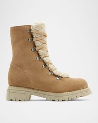 La Canadienne - Suede Shearling Ranger Boots - Lyst