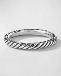 David Yurman - Cable Collectibles Band Ring In Silver, 3mm - Lyst