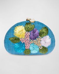 Rafe New York - Berna Floral Straw Clutch Bag - Lyst