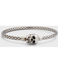 Alexander McQueen - Metal Cord Skull Bracelet - Lyst