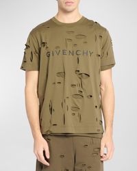 Givenchy - Destroyed Double-Layer T-Shirt - Lyst