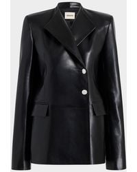 KHAITE - Elona Double-Breasted Leather Jacket - Lyst