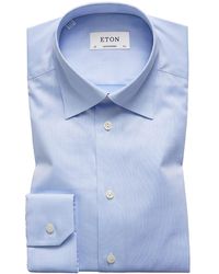 Eton - Contemporary-Fit Twill Dress Shirt With Hidden Button-Down Collar - Lyst