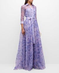 Carolina Herrera - Floral Trench Gown - Lyst
