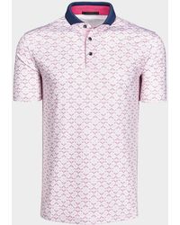 Greyson - Wolf Labryinth Printed Polo Shirt - Lyst