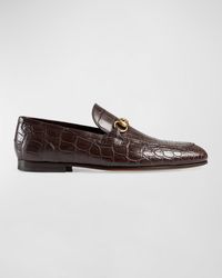 Gucci - Jordaan Crocodile Loafer - Lyst