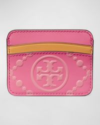 Tory Burch - T Monogram Leather Card Case - Lyst