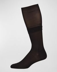 Neiman Marcus - Over-Calf Silk Dress Socks - Lyst