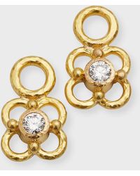 Elizabeth Locke - 19K Diamond Flower Earring Pendants - Lyst