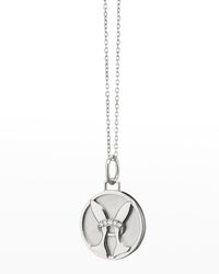 Monica Rich Kosann - Sterling Pisces Zodiac Charm Necklace With Sapphires - Lyst