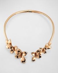 Pasquale Bruni - 18k Rose Gold Diamond Flower Necklace - Lyst