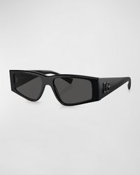Dolce & Gabbana - Acetate Rectangle Sunglasses - Lyst