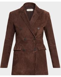 Arma - Safia Double-Breasted Suede Jacket - Lyst