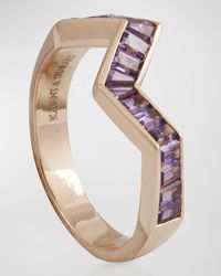 Kavant & Sharart - Origami Ziggy Pink Sapphire Ring In 18k Rose Gold - Lyst