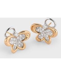Staurino - 18k Rose Gold Diamond Butterfly Earrings - Lyst