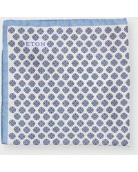 Eton - Medallion-Print Silk Pocket Square - Lyst