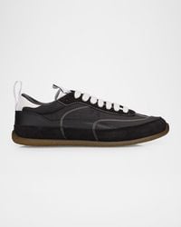 McQueen - Ec1 Mixed Leather And Nylon Low-Top Trainers - Lyst