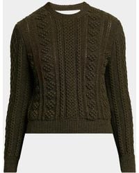 Jil Sander - Textured Wool Back-Cutout Crewneck Sweater - Lyst