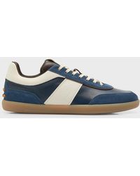 Tod's - Allacciata Leather Low-Top Sneakers - Lyst