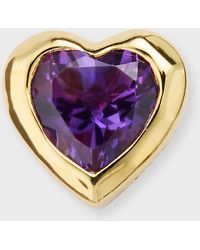 Ippolita - 18k Rock Candy Caramella Heart Stud Earring In Dark Amethyst, Single - Lyst