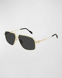 Cartier - Aviator Metal Sunglasses - Lyst