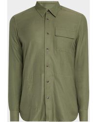 Kiton - Cotton And Silk Snap-Front Overshirt - Lyst