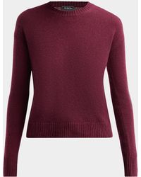 Neiman Marcus - Basic Cashmere Easy Crewneck Sweater - Lyst