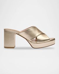 Stuart Weitzman - Dayna 80Mm Leather Platform Sandals - Lyst