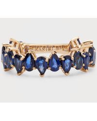Kastel Jewelry - 14k Yellow Gold Kora Blue Sapphire Ring, Size 7 - Lyst